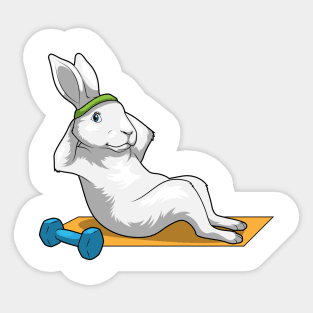 Bunny Fitness Sit ups Sports Sticker